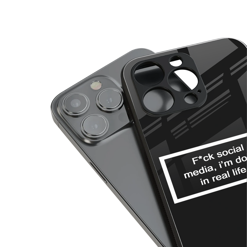 i'm dope in real life black glass back phone cover | glass case for iphone 15