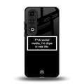 i'm dope in real life black glass back phone cover | glass case for oneplus nord ce 4
