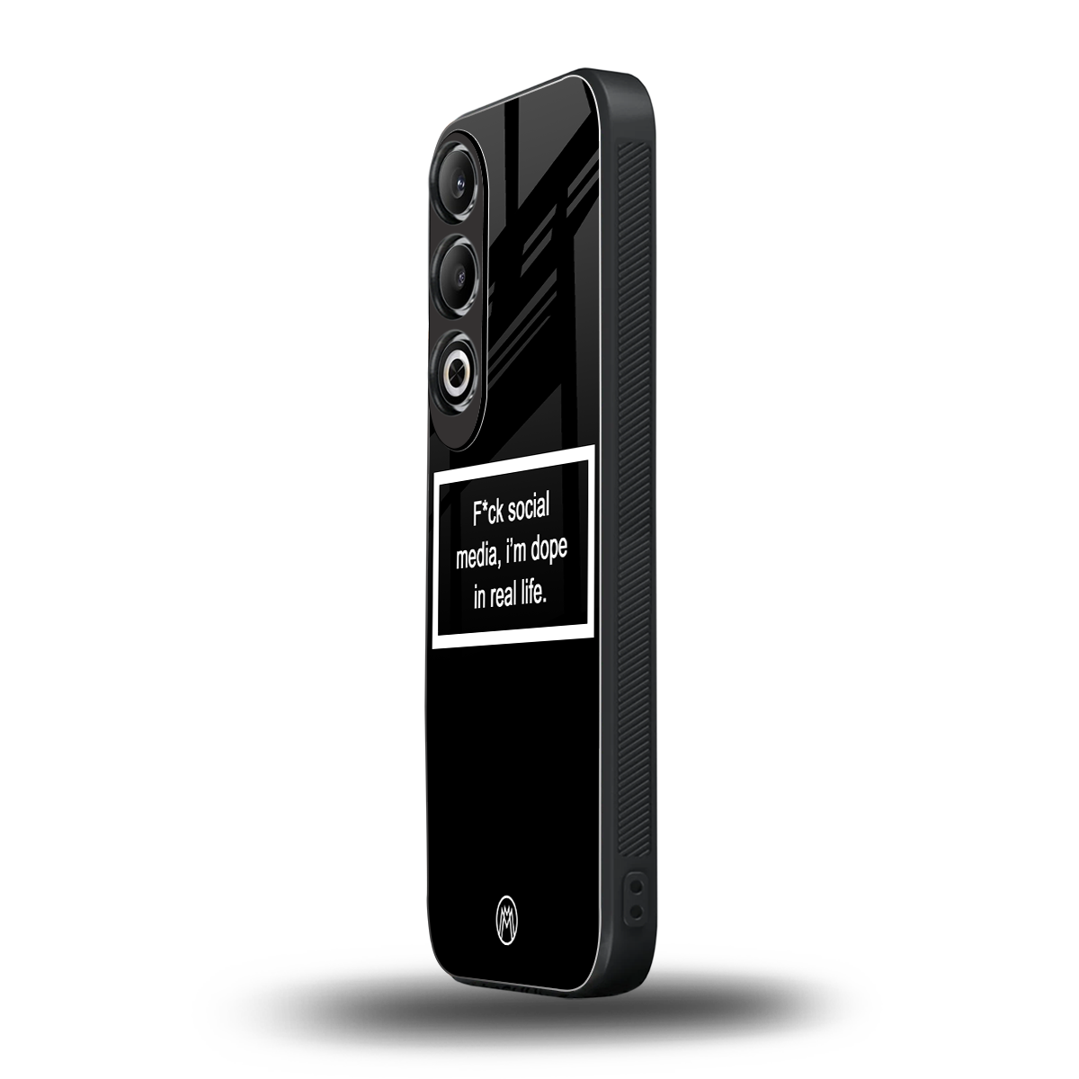 i'm dope in real life black glass back phone cover | glass case for oneplus nord ce 4