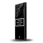 i'm dope in real life black glass back phone cover | glass case for samsung galaxy s23 ultra