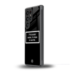 i'm dope in real life black glass back phone cover | glass case for samsung galaxy s25 ultra
