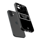 i'm not interested black back phone cover | glass case for iphone 16