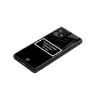 i'm not interested black back phone cover | glass case for nothing phone 1