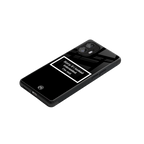 i'm not interested black back phone cover | glass case for nothing phone 2