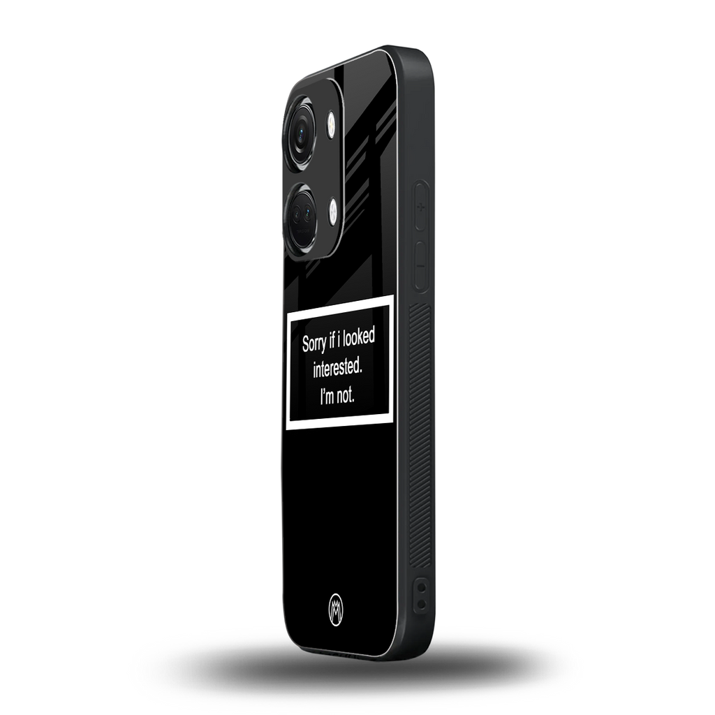 i'm not interested black back phone cover | glass case for oneplus nord 3