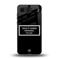 i'm not interested black back phone cover | glass case for oneplus nord 4
