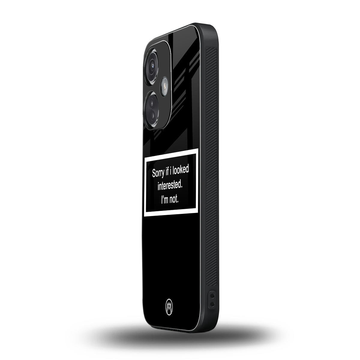 i'm not interested black back phone cover | glass case for oneplus nord ce 3