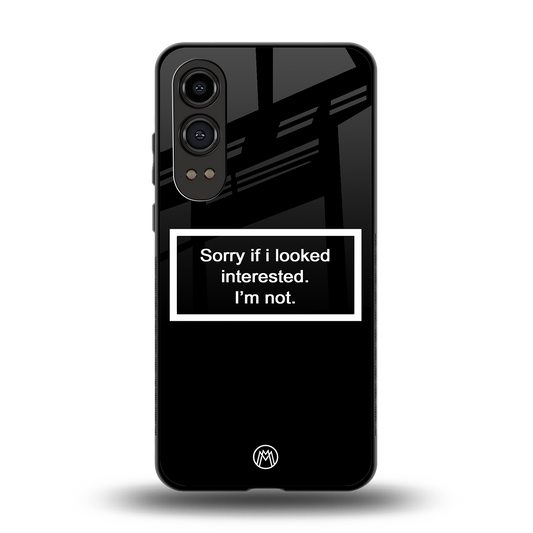 i'm not interested black back phone cover | glass case for oneplus nord ce 4 lite