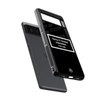 i'm not interested black back phone cover | glass case for Google Pixel 6A