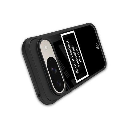 i'm not interested black back phone cover | glass case for google pixel 9