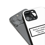 i'm not interested white back phone cover | glass case for iphone 13 pro