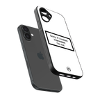 i'm not interested white back phone cover | glass case for iphone 16