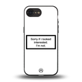 i'm not interested white back phone cover | glass case for iphone 16e