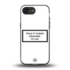 i'm not interested white back phone cover | glass case for iphone 16e