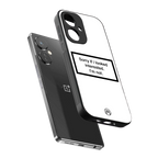 i'm not interested white back phone cover | glass case for oneplus nord ce 3