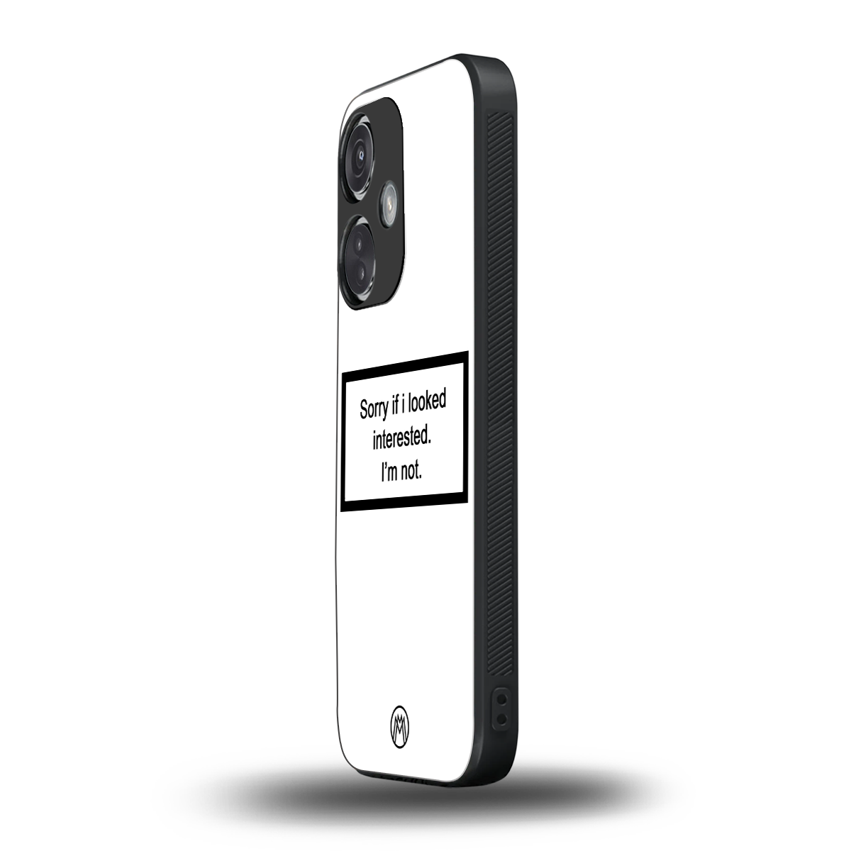 i'm not interested white back phone cover | glass case for oneplus nord ce 3