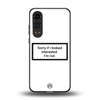 i'm not interested white back phone cover | glass case for oneplus nord ce 4 lite