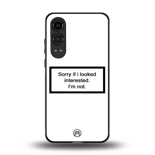 i'm not interested white back phone cover | glass case for oneplus nord ce 4 lite