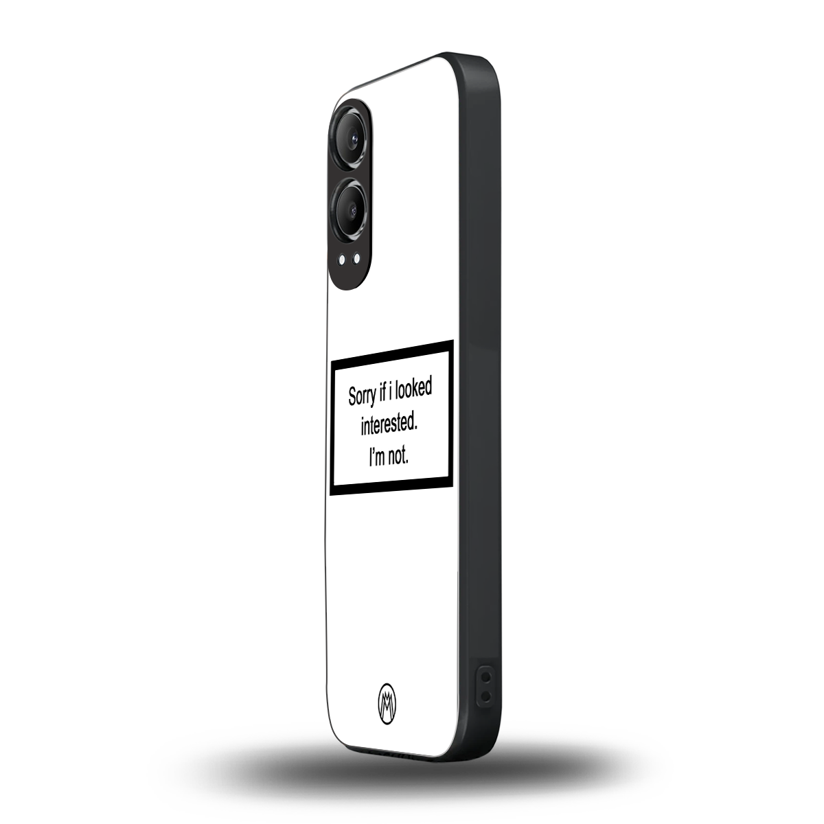 i'm not interested white back phone cover | glass case for oneplus nord ce 4 lite