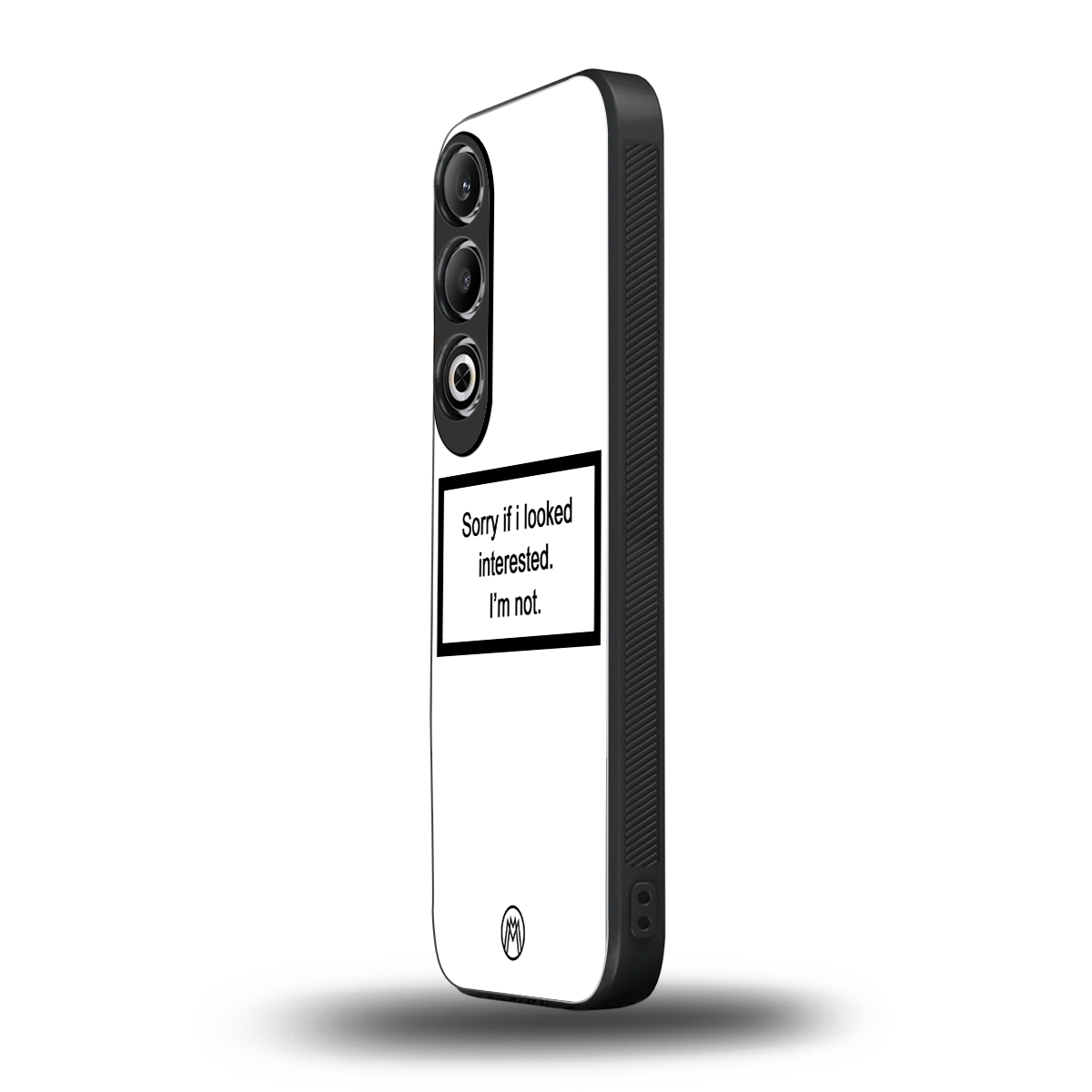 i'm not interested white back phone cover | glass case for oneplus nord ce 4
