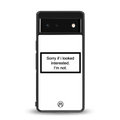i'm not interested white back phone cover | glass case for Google Pixel 6A
