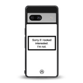 i'm not interested white back phone cover | glass case for Google Pixel 7