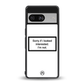 i'm not interested white back phone cover | glass case for Google Pixel 8