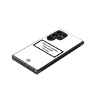 i'm not interested white back phone cover | glass case for samsung galaxy s23 ultra