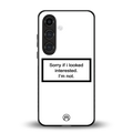 i'm not interested white back phone cover | glass case for samsung galaxy s23 plus