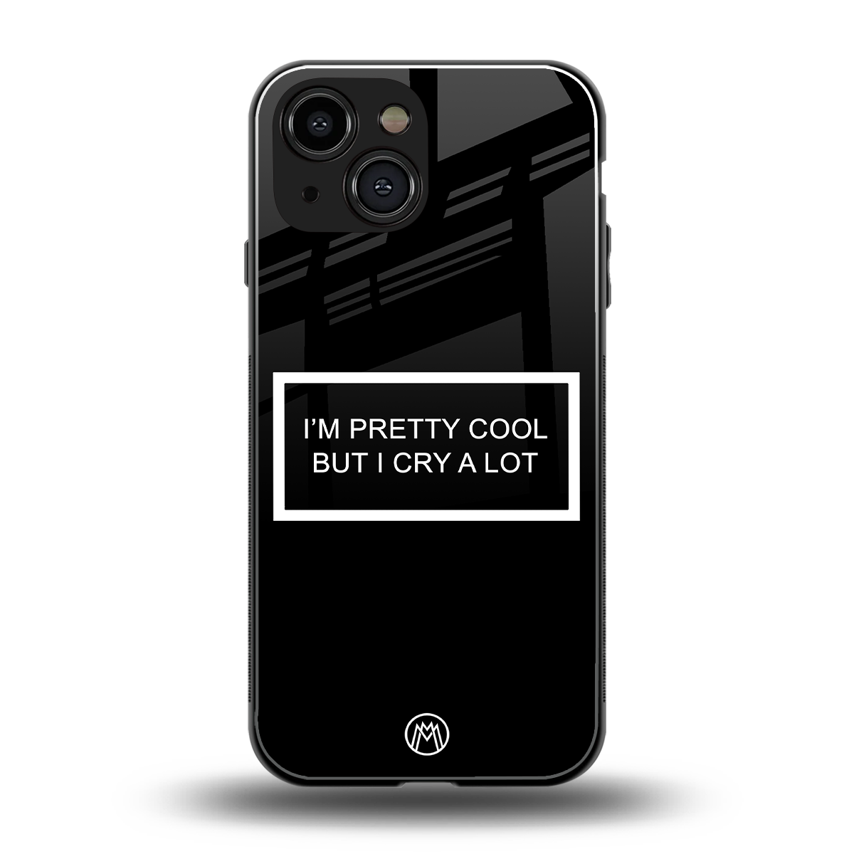 i'm pretty cool black edition back phone cover | glass case for iphone 13 mini
