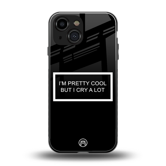 i'm pretty cool black edition back phone cover | glass case for iphone 13 mini