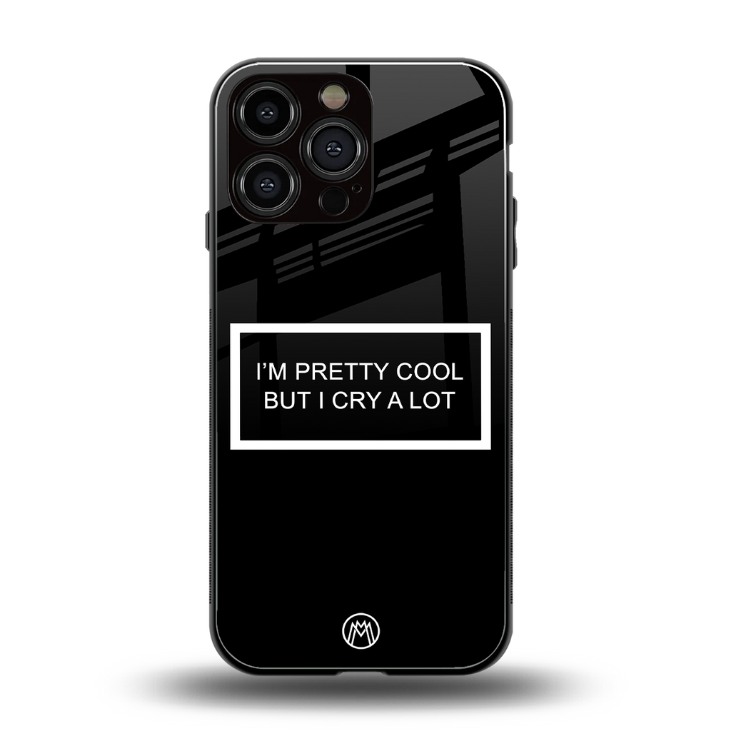 i'm pretty cool black edition back phone cover | glass case for iphone 13 pro max