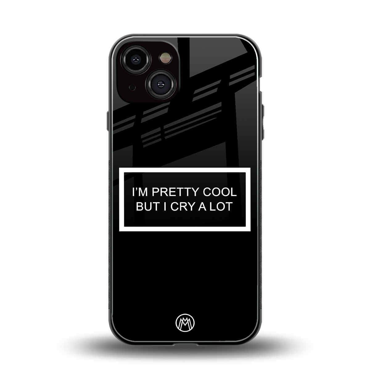 i'm pretty cool black edition back phone cover | glass case for iphone 13