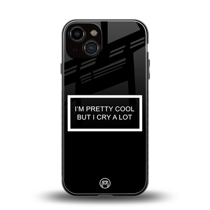 i'm pretty cool black edition back phone cover | glass case for iphone 13