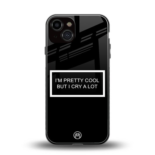 i'm pretty cool black edition back phone cover | glass case for iphone 13