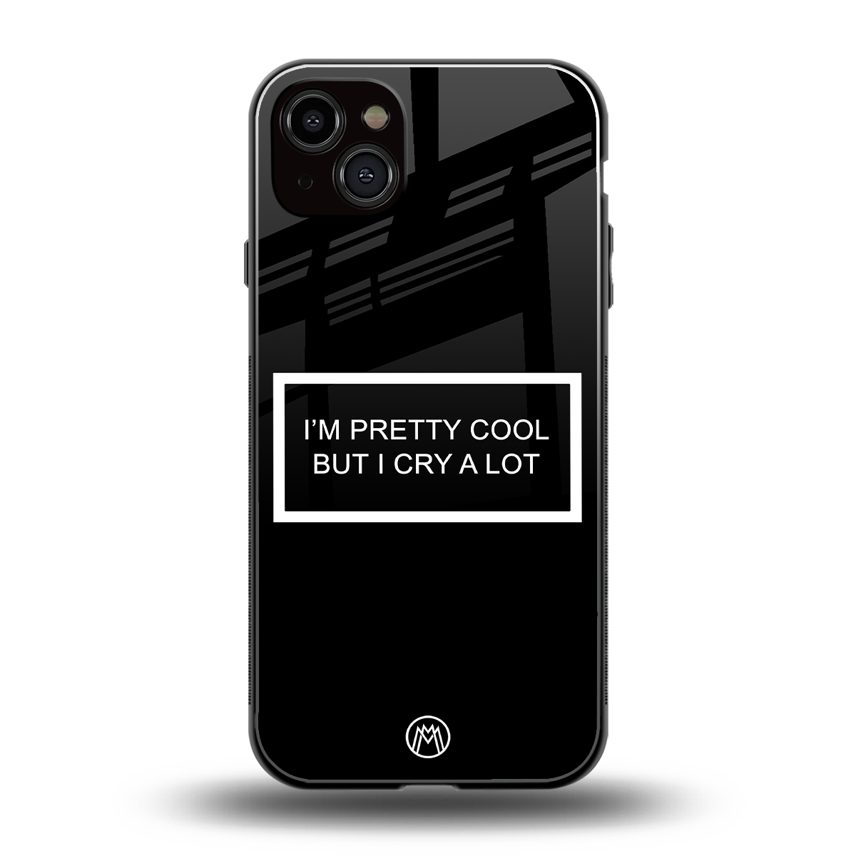 i'm pretty cool black edition back phone cover | glass case for iphone 14 plus