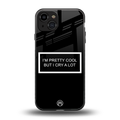 i'm pretty cool black edition back phone cover | glass case for iphone 15