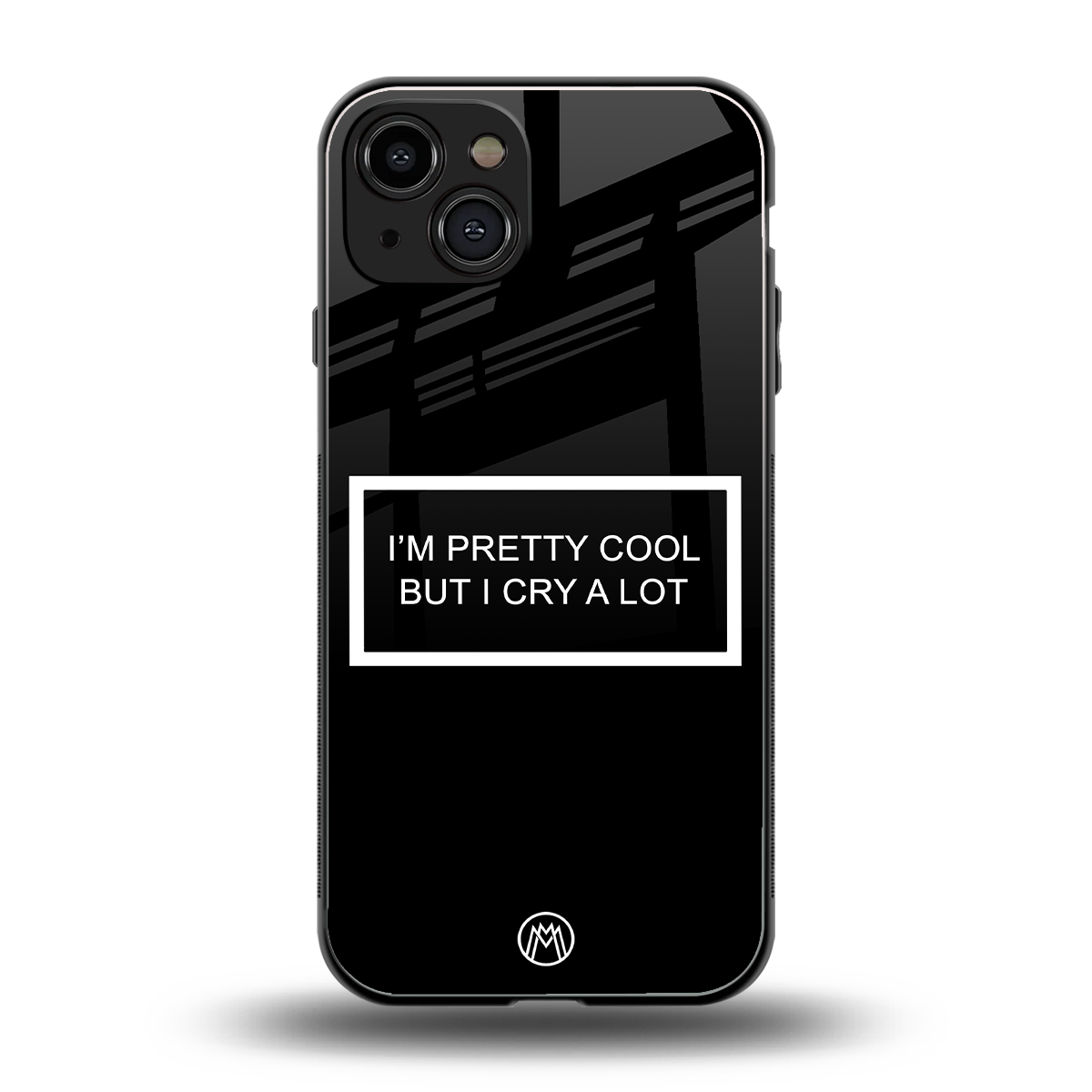 i'm pretty cool black edition back phone cover | glass case for iphone 15