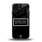 i'm pretty cool black edition back phone cover | glass case for iphone 16 pro max