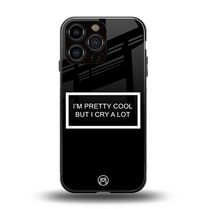 i'm pretty cool black edition back phone cover | glass case for iphone 16 pro max