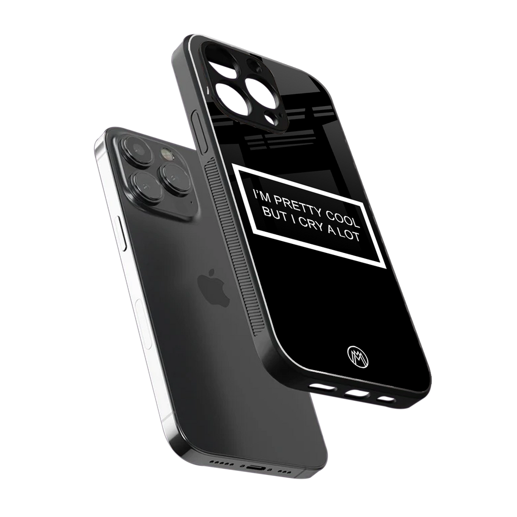 i'm pretty cool black edition back phone cover | glass case for iphone 16 pro max