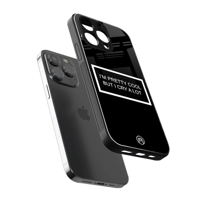 i'm pretty cool black edition back phone cover | glass case for iphone 16 pro max