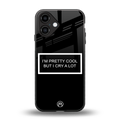 i'm pretty cool black edition back phone cover | glass case for iphone 16