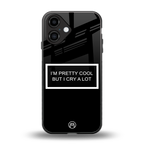 i'm pretty cool black edition back phone cover | glass case for iphone 16