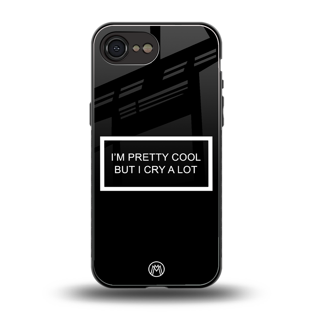 i'm pretty cool black edition back phone cover | glass case for iphone 16e