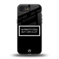 i'm pretty cool black edition back phone cover | glass case for iphone 16e