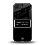 i'm pretty cool black edition back phone cover | glass case for iphone 16e