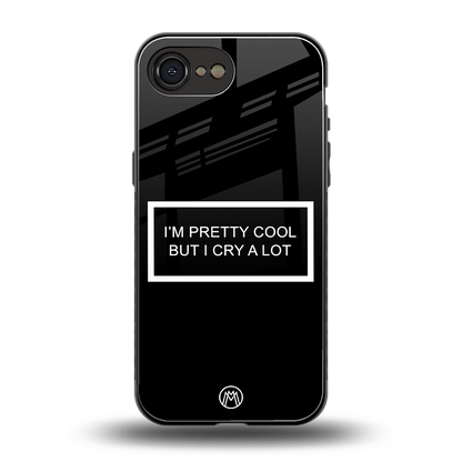 i'm pretty cool black edition back phone cover | glass case for iphone 16e