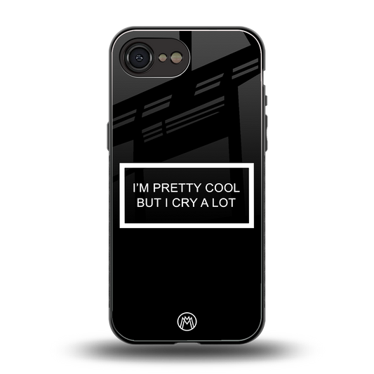 i'm pretty cool black edition back phone cover | glass case for iphone 16e