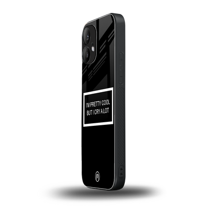 i'm pretty cool black edition back phone cover | glass case for nothing phone 2